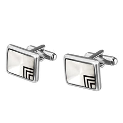 French Shirt Laser Engraving Men Jewelry Unique Wedding Groom Men High Quality Cuff Links Business silver Cufflinks For Men