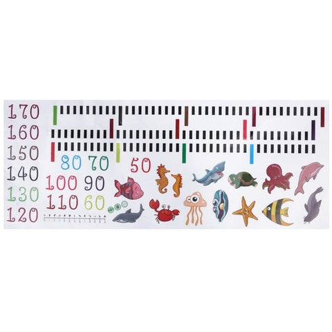 Children Height Measurement Wall Stickers Undersea Animals Wall Stickers for Kids Bedroom Home Decor Wall Art Decals