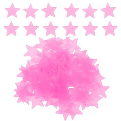 100Pcs/lot Luminous Wall Stickers for Baby Kids Room 3D Luminous Stars DIY Fluorescent Wall Art Decals Home Decoration