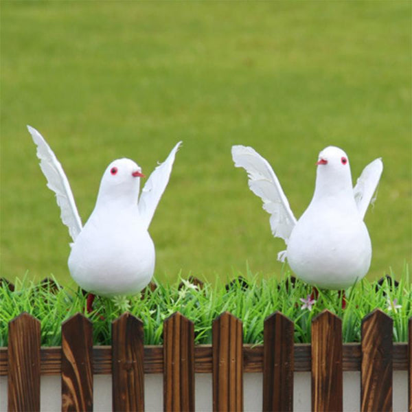 1PC Decorative Dove Artificial Foam Feather White Bird Dove for Home Wedding Decoration Ornaments Birds Crafts