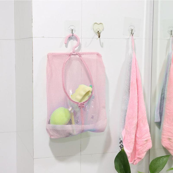 1Pcs Multi Purpose Hang Mesh Bag Clothes Storage Laundry Bags Baby Toy Net Baskets For Bathroom Eco-Friendly Travel Bag 3 Colors