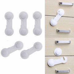 5/6/10 Pcs Kids Safety Locks Cabinet Door Drawers Refrigerator Locks Children Safety Protection Plastic Security Locks Straps